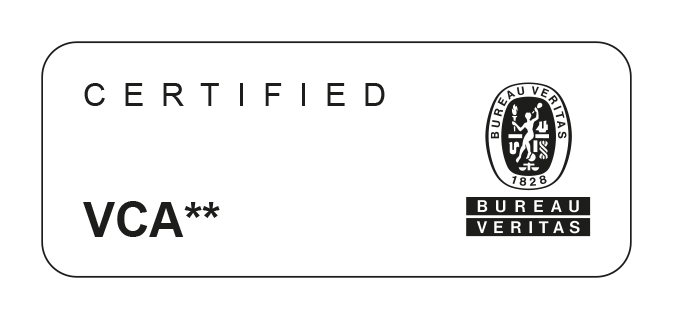 VCA 2 ster – 1 REGEL CERTIFICATIE ZWART